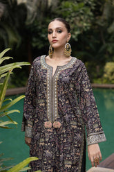 Shehrnaz - Shikargah - SHK-1430 - Black - Crepe Georgette - 2 Piece